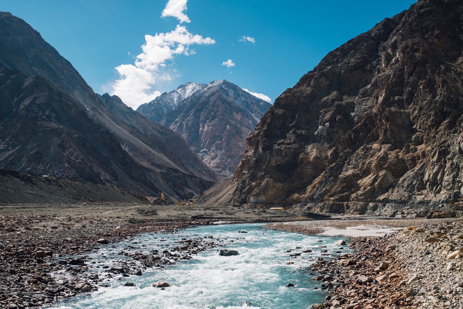 Aerial view of an alpine lake